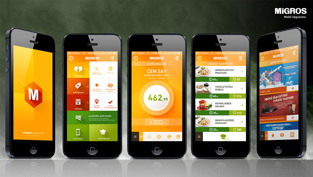 migros app mockup